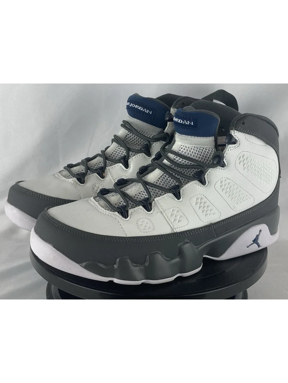Men’s Size 9.5 Nike Air Jordan 9 Retro Flint Grey French Blue HV4794-100 Sneaker